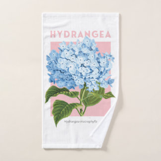 Serviette à main bleue Hydrangea