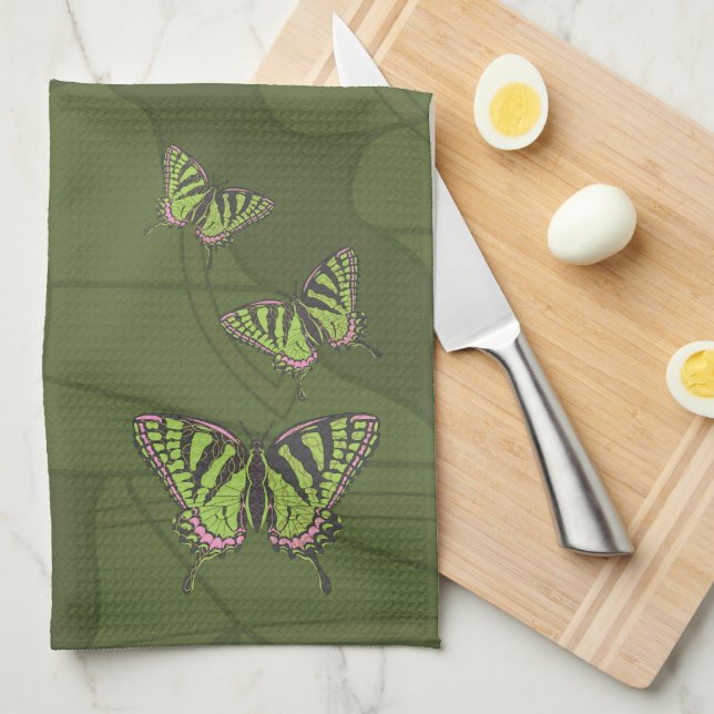 Serviette à main céleste Swallowtail (Quart Plié)