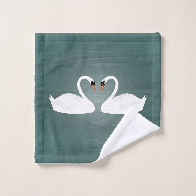 Serviette à main cygne (Gant de toilette)