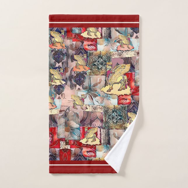Serviette à main d'art lamassu (Serviette à main)