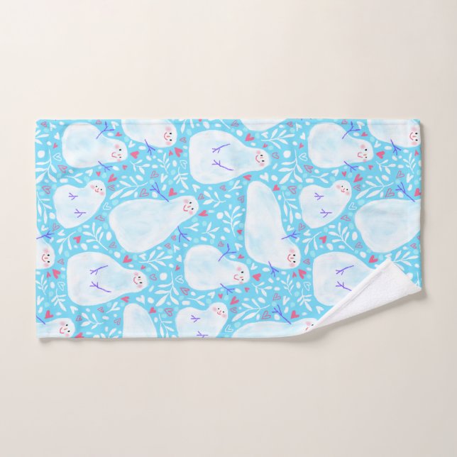 serviette à main de bonhomme de neige de Noël (Serviette à main)