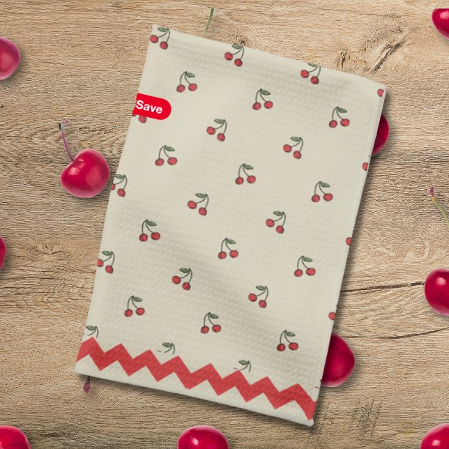 Serviette à main de cerises (Créateur téléchargé)