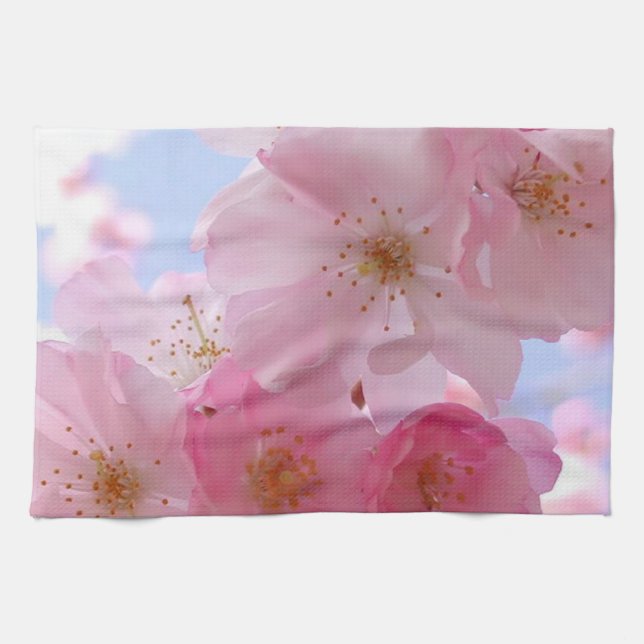 Serviette à main de cuisine/fleurs de pomme (Horizontal)