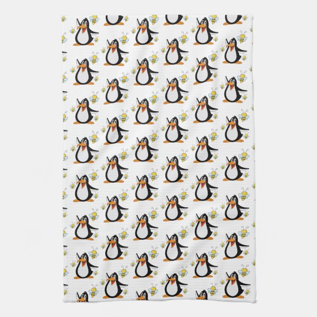Serviette à main de la cuisine de Bumblebee de pin (Vertical)