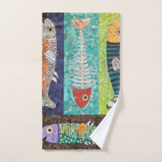 Serviette à main de la salle de bain de poisson