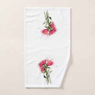 Serviette à main de l'hôte Loose Poppies