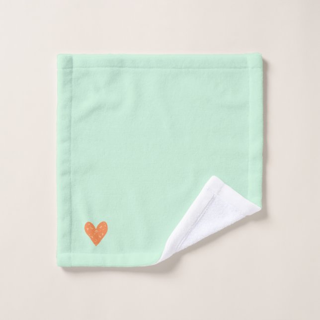 Serviette à main du coeur (Gant de toilette)