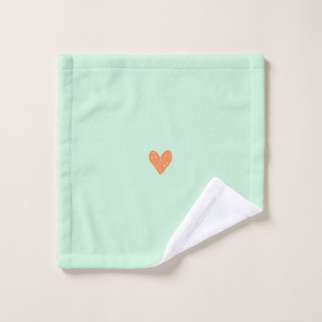 Serviette à main du coeur (Gant de toilette)
