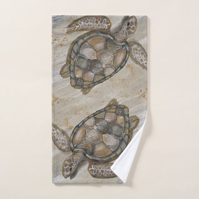 Serviette à main Golden Sea Turtle (Serviette à main)