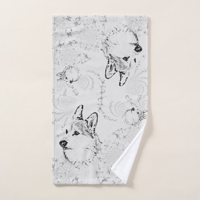 Serviette à main Motif Corgi (Serviette à main)