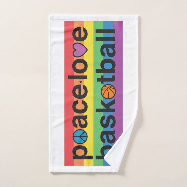 Serviette à main PeaceLoveBasketball PRIDE (Serviette à main)