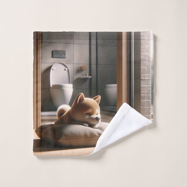 Serviette à main Shiba Inu (Gant de toilette)