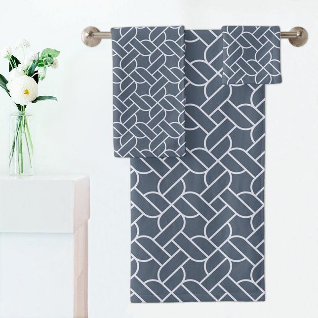 Serviette à motif de corde bleue (Créateur téléchargé)