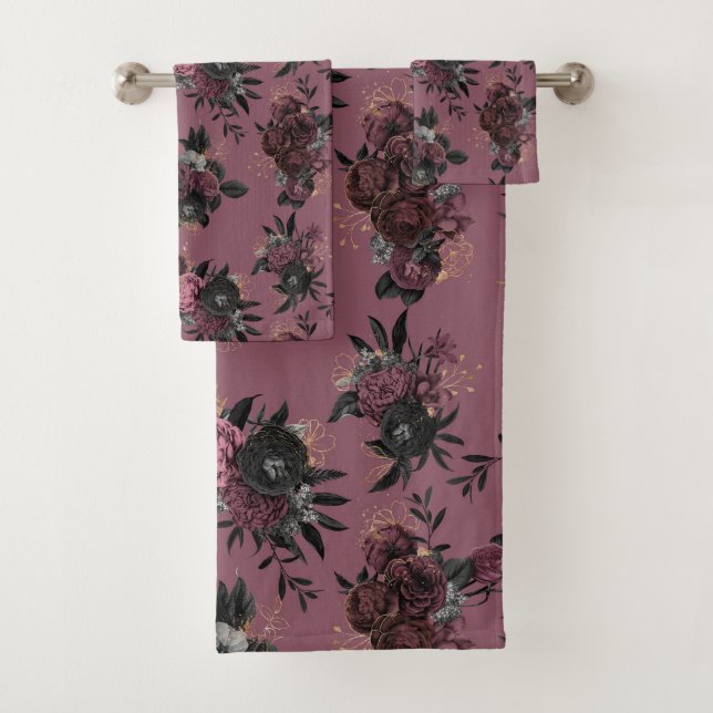 Serviette à motif de fleurs de Bourgogne (En situation)