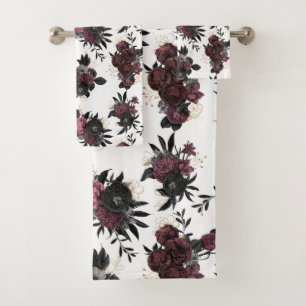 Serviette à motif de fleurs de Bourgogne
