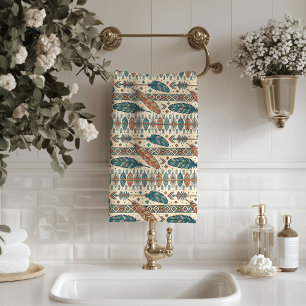 Serviette à motif fléché avec une touche ethnique 
