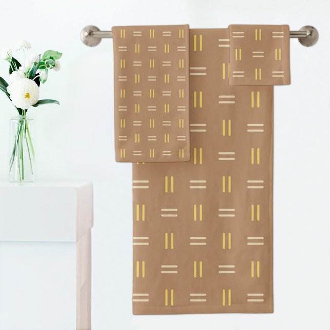 Serviette à motif ligne marron (Créateur téléchargé)