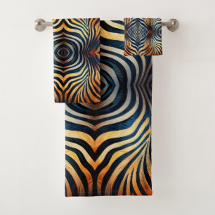 Serviette à motif zèbre coloré audacieux et lumine