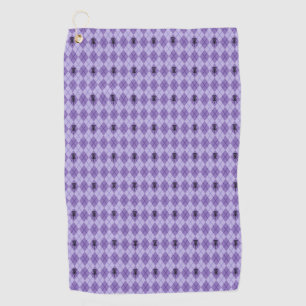 Serviette à motifs de losanges pourpre de golf