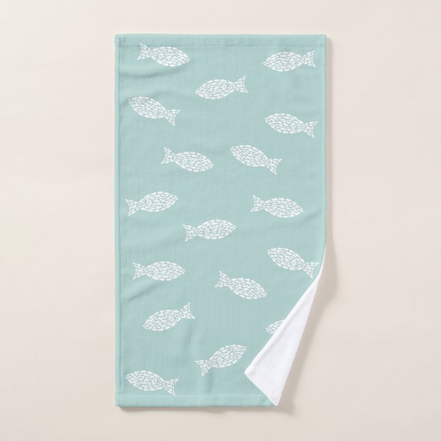 Serviette à motifs de poisson (Serviette à main)