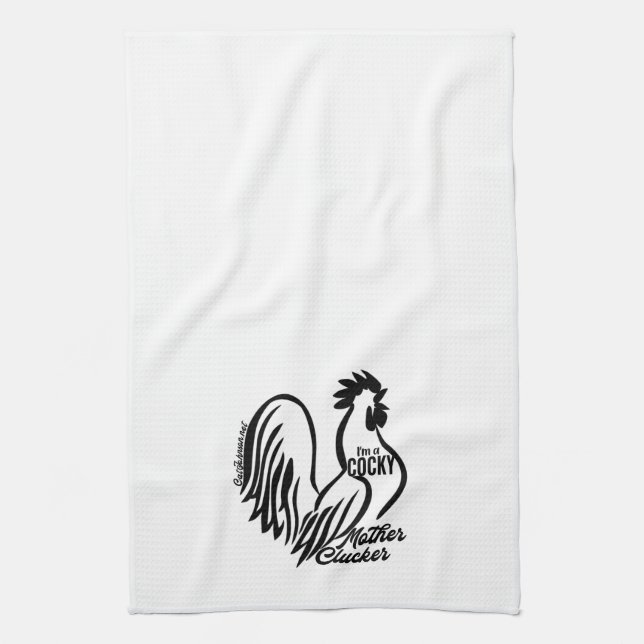 Serviette à plat de la mère Cocky (Vertical)