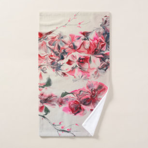 Serviette Abstraite en fleurs de cerisier