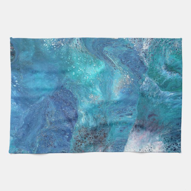 Serviette Abstraite Galaxie 3 Bleu Clair (Horizontal)