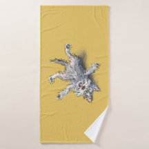 Serviette amusante pour schnauzer roulant