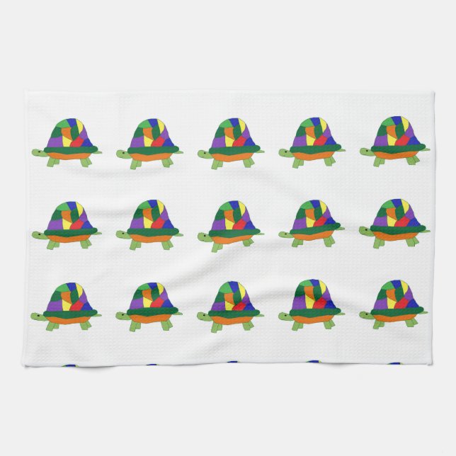 Serviette arc-en-ciel Tortues (Horizontal)