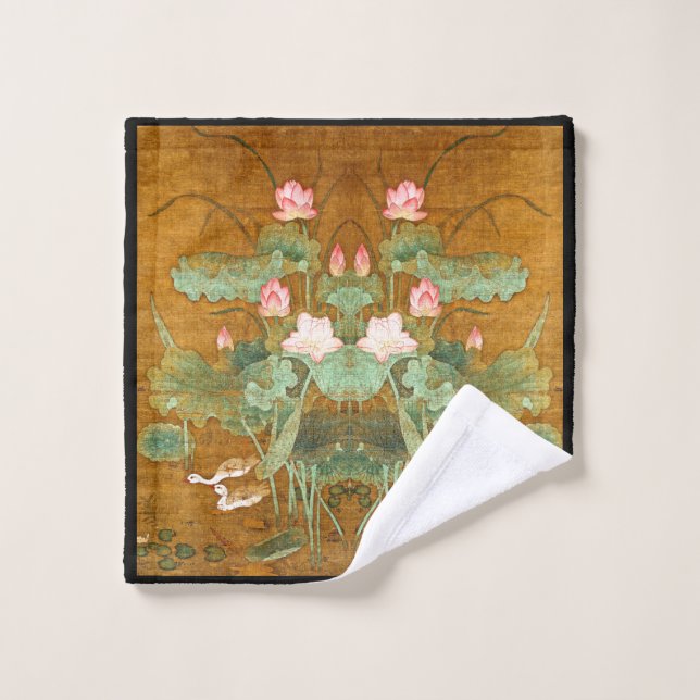 Serviette asiatique de Bath de jardin de l'eau de (Gant de toilette)