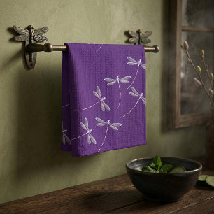 Serviette aux libellules en vol