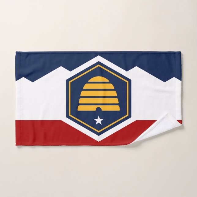 Serviette avec le drapeau de l'Utah, États-Unis (Serviette à main)