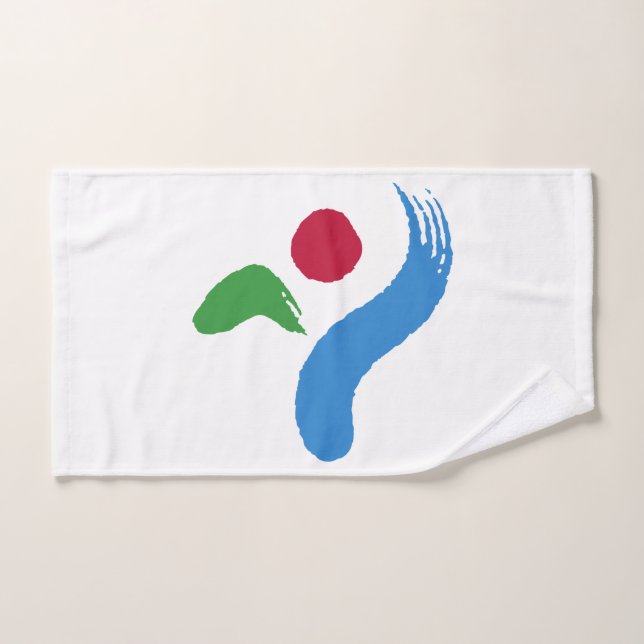 Serviette avec le drapeau de Séoul, Corée du Sud (Serviette à main)