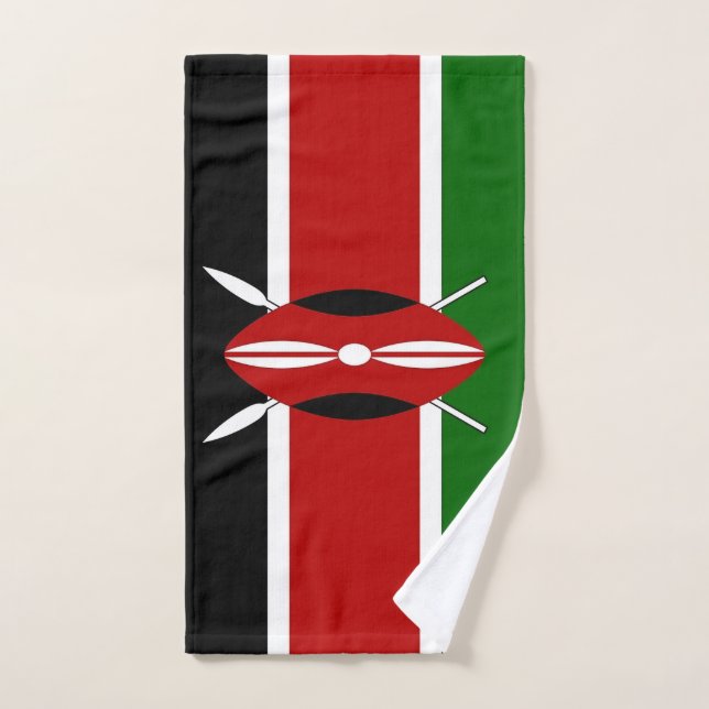 Serviette avec le drapeau du Kenya (Serviette à main)