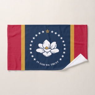 Serviette avec le drapeau du Mississippi, États-Un