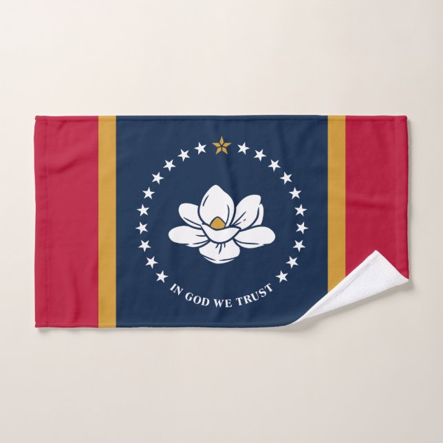Serviette avec le drapeau du Mississippi, États-Un (Serviette à main)
