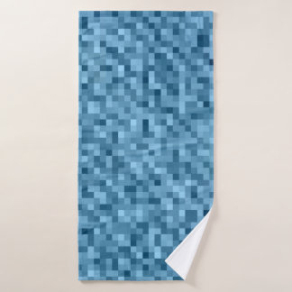 Serviette bleue de Bath de pixel