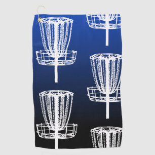 Serviette bleue de golf de disque de panier
