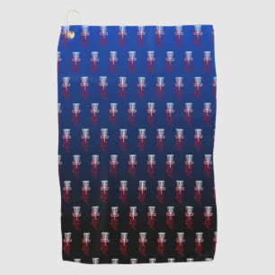 Serviette bleue de golf de disque de panier