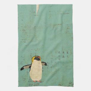 Serviette bleue de lagune de pingouin