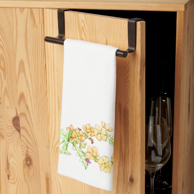 Serviette Botanique fleur sauvage, globemallow (Pliage en tiers)
