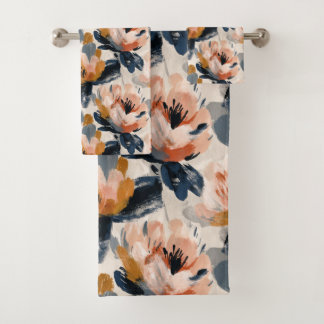 Serviette botanique florale picturale