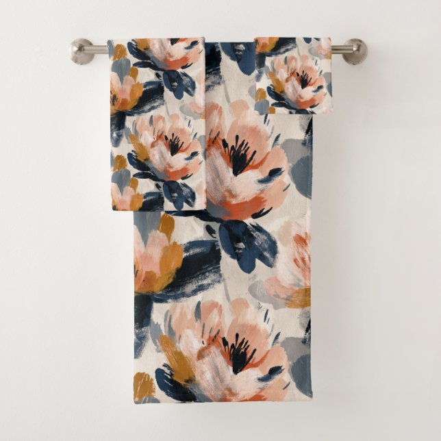 Serviette botanique florale picturale (En situation)