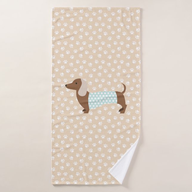 Serviette Brown Dachshund (Serviette de bain)