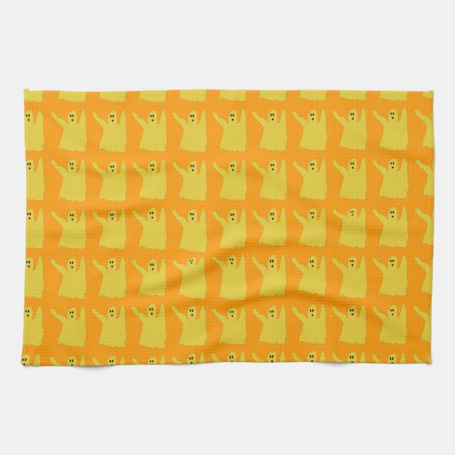 Serviette Chartreuse Ghosties (Horizontal)