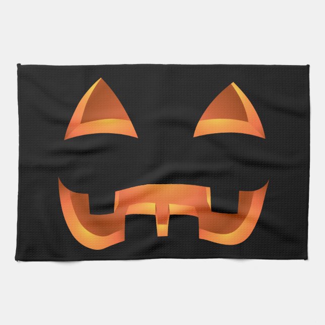 Serviette Citrouille Halloween Serviettes de thé J (Horizontal)