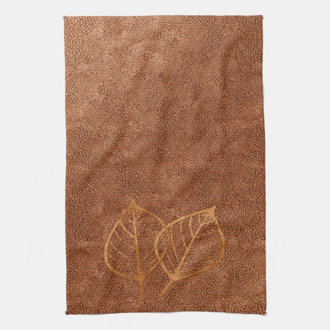 Serviette Cool Feuille en cuivre (Vertical)