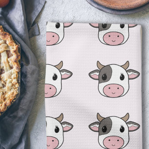 Serviette Cute Cow Rose
