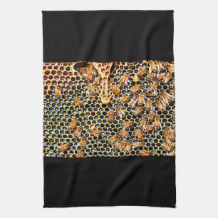 Serviette d'abeilles et de miel