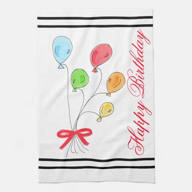 Serviette d'anniversaire personnalisée (Vertical)